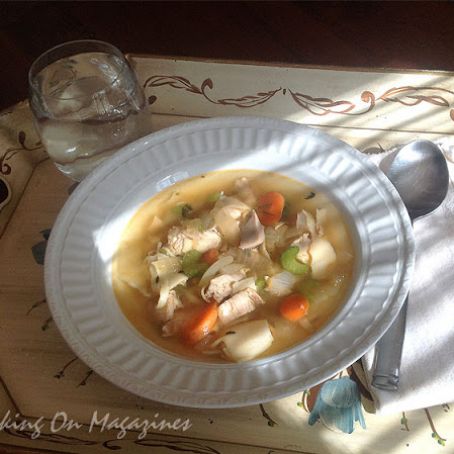 Rich Chicken Soup with Fresh Noodles