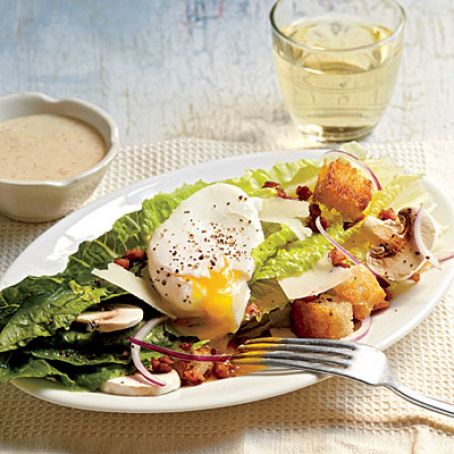Romaine Salad with Country Ham and Eggs