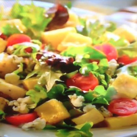 Greens with Polenta Croutons