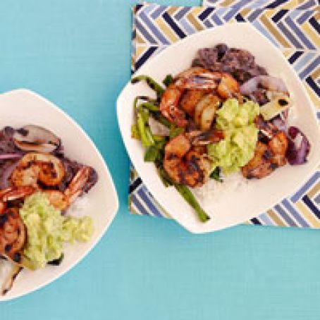 Grilled Shrimp Burrito Bowls