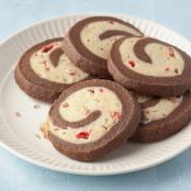 Chocolate Peppermint Pinwheel Cookies