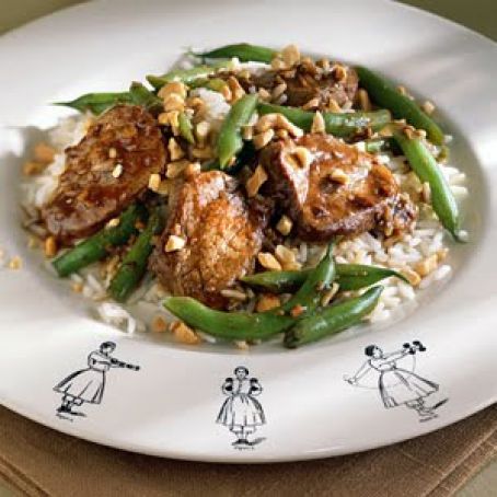 Pork, Cashew, and Green Bean stir-fry