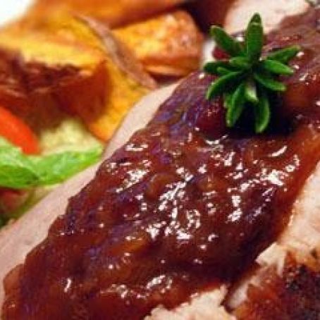 PORK TENDERLOIN w/BALSAMIC CRANBERRY SAUCE
