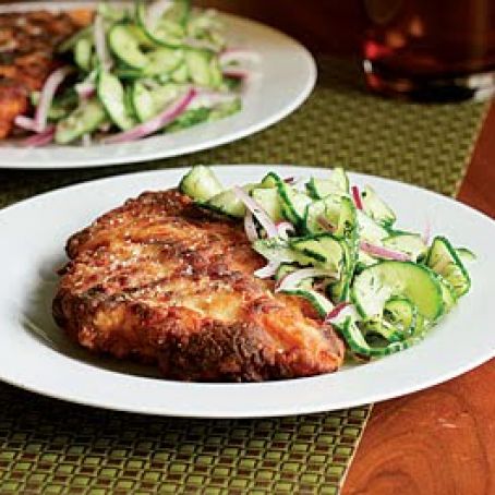 Buttermilk Country Fried Chicken with Cucumber Salad
