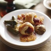 BRATS****Sausages en Croûte with Caramelized Onions and Crispy Gruyère