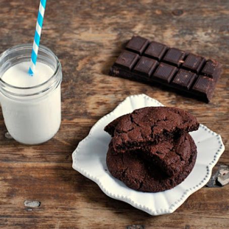 Dark Chocolate Muffin Top Pan Cookies