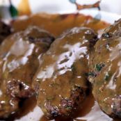 Moroccan Meatloaf with Lemon Honey Gravy and Zucchini Couscous