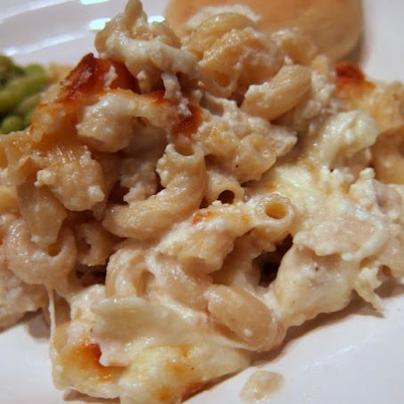 Three Cheese Chicken Alfredo Bake