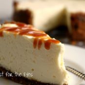 Creamy Cheesecake with Caramel Sauce & Biscoff Cookie Crust -- Pressure Cooker Style in 15 minutes!