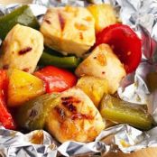 Grilled Pineapple-Chicken Kabob Packets