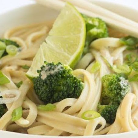 Creamy Mushroom Miso Pasta with Broccoli