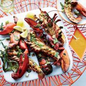Grilled Lobsters with Miso-Chile Butter