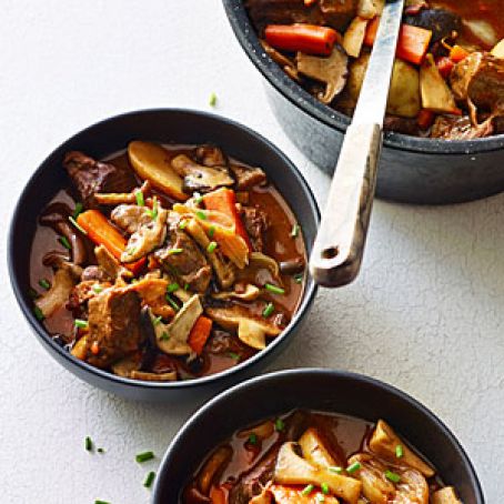 Mushroom, Beef, and Bacon Stew