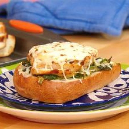 Chicken Caesar-Stuffed Bread Pizza