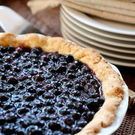 Open-face Blueberry Pie