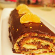 Bûche chocolat à l'orange