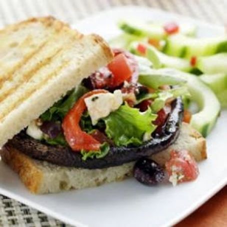 Mediterranean Portobello Burger