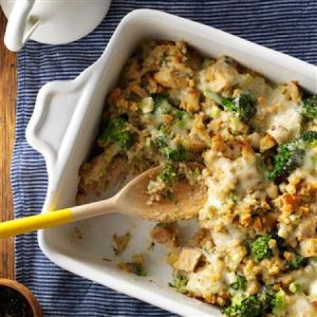 Chicken and Swiss Stuffing Bake Recipe