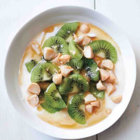 Yogurt with Kiwifruit and Macadamias