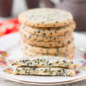 Black Sesame Shortbread Cookies