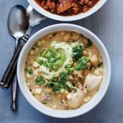 White Chili with Avocado Cream