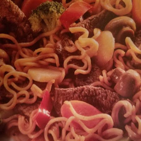 Ramen Vegetable Steak Stir-Fry