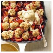 Holiday Cobbler with Ice Cream