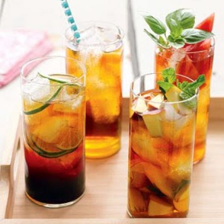 Peach and Mint Iced Tea