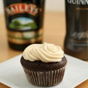 Chocolate Guinness Cupcakes with Bailey's Cream cheese frosting