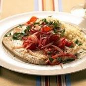Flounder with Tomato-Onion Ragout
