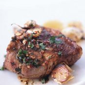 Lamb Chops Sizzled with Garlic