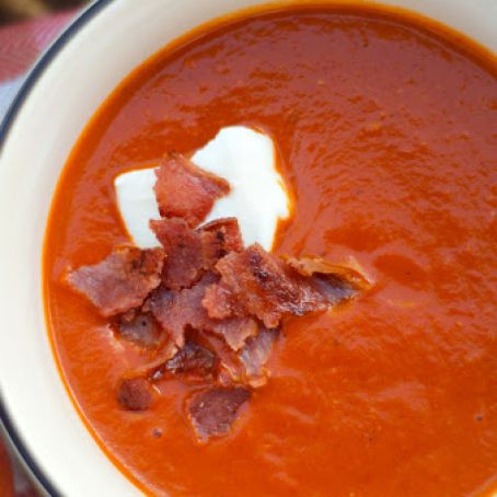 Smoked Tomato Bacon Soup