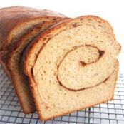 100% Whole Wheat Cinnamon Swirl Bread