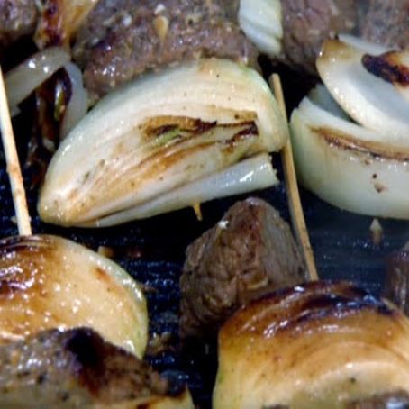 Grilled Boneless Sirloin and Vidalia Onion Skewers