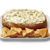 Green Goddess Shrimp Dip In A Sourdough Bowl