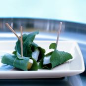 SORREL-WRAPPED GOAT CHEESE AND BEET STACKS