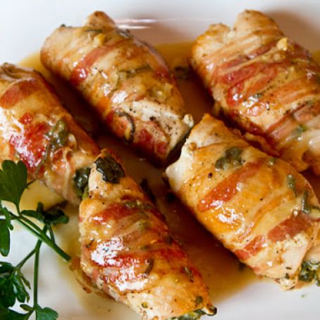 Stuffed with Spinach and Ricotta Bacon-Wrapped