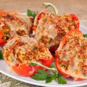 Quinoa & Sausage Stuffed tomatoes