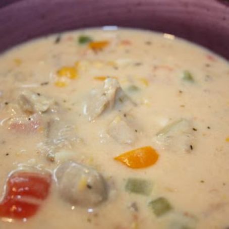 Smoky Roasted Chicken and Corn Chowder