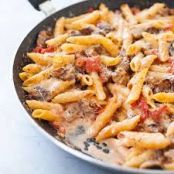 Skillet Sausage and Mushroom Penne