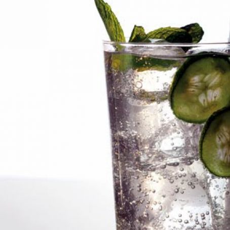 Cucumber, Mint, and Basil Soda