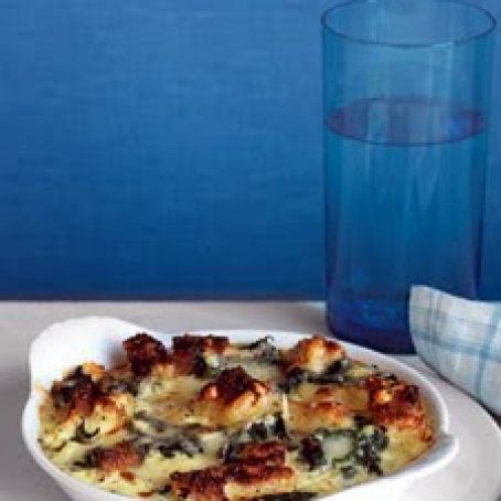 Spinach and Cheddar Strata