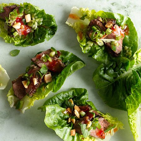 Seared Steak Lettuce Cups