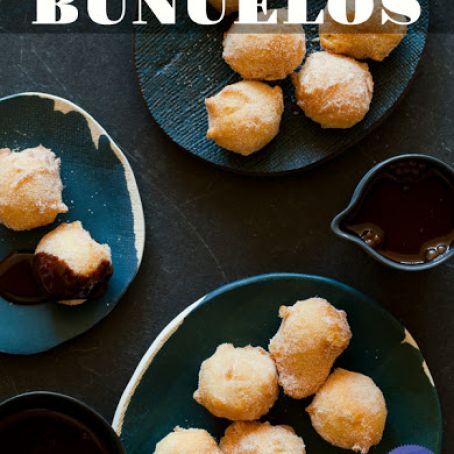PASTRY - Bunuelos with Spicy Chocolate Sauce
