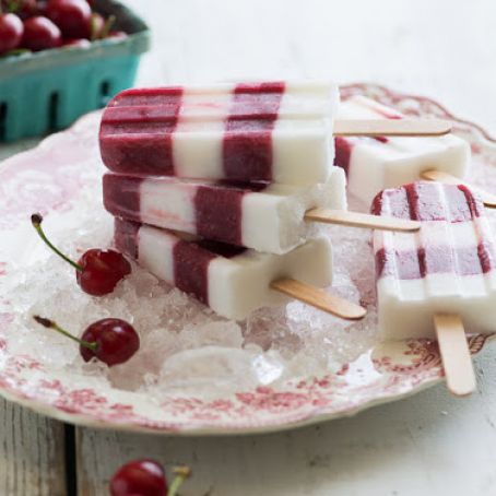 Cherry-Bomb Coconut Milk Popsicles