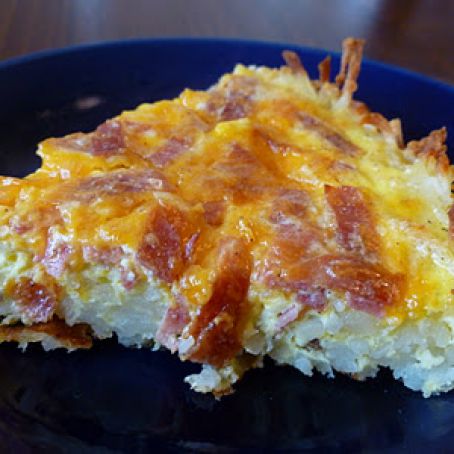 Quiche with Hash Brown Crust