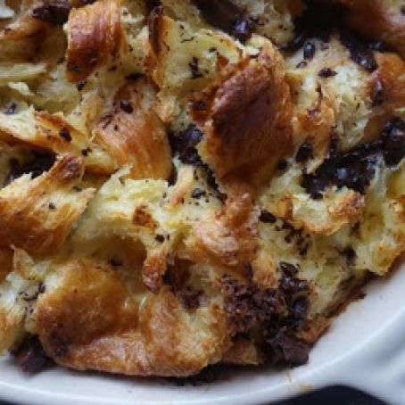 Chocolate Croissant French Toast Casserole