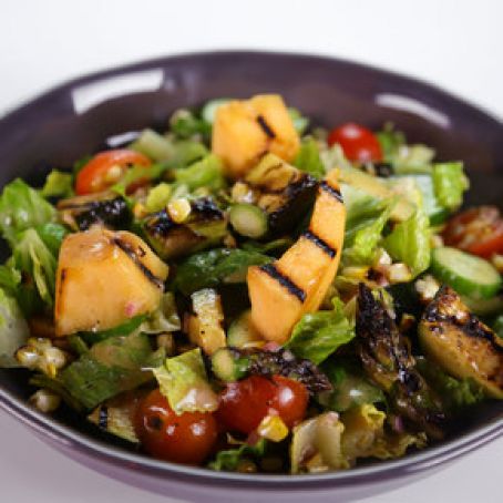 Grilled Cantaloupe and Vegetable Salad (The Chew)