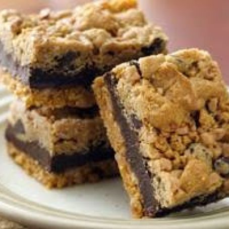 Fudgy Chocolate Chip-Toffee Bars