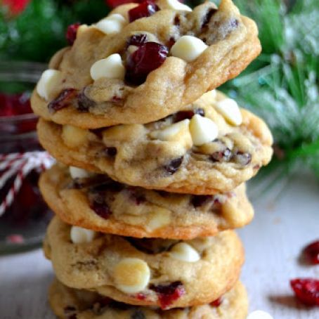 Chewy Cranberry White Chocolate Chip Cookies